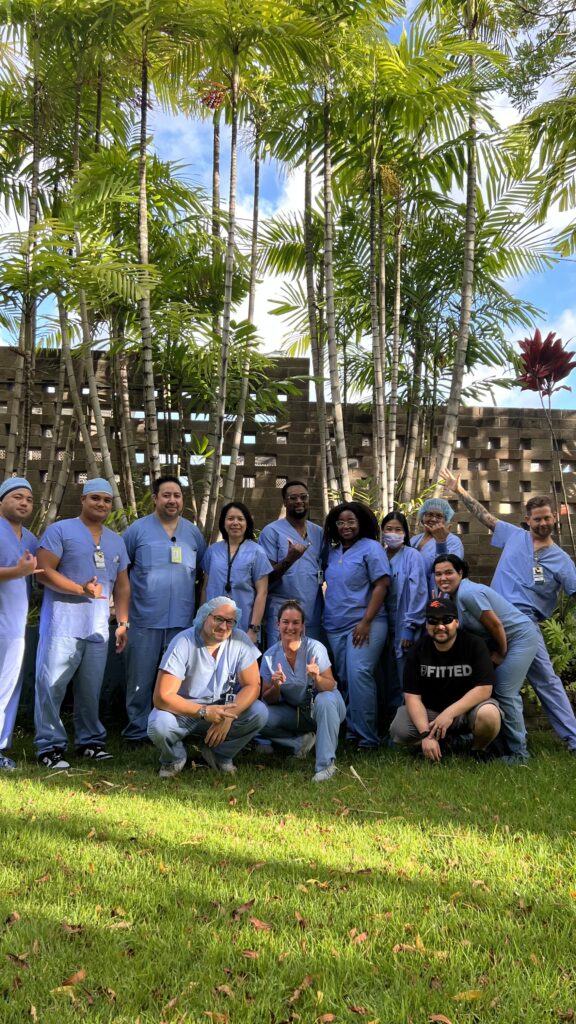 Walley and her team at Queens Medical Center in Honolulu, Hawaii. 