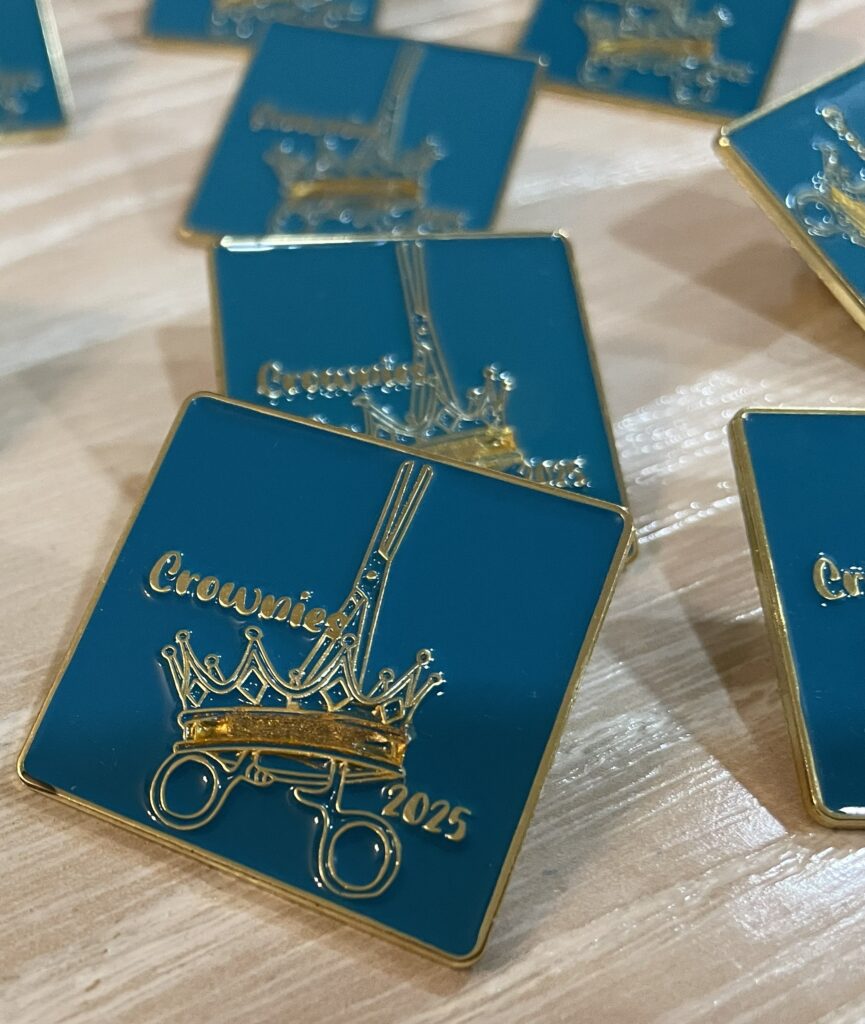 At each HSPA Annual Meeting, Elammari presents professionals with three or more certifications in sterile processing with a “Crownie” pin. (Pictured: The 2025 pin.)