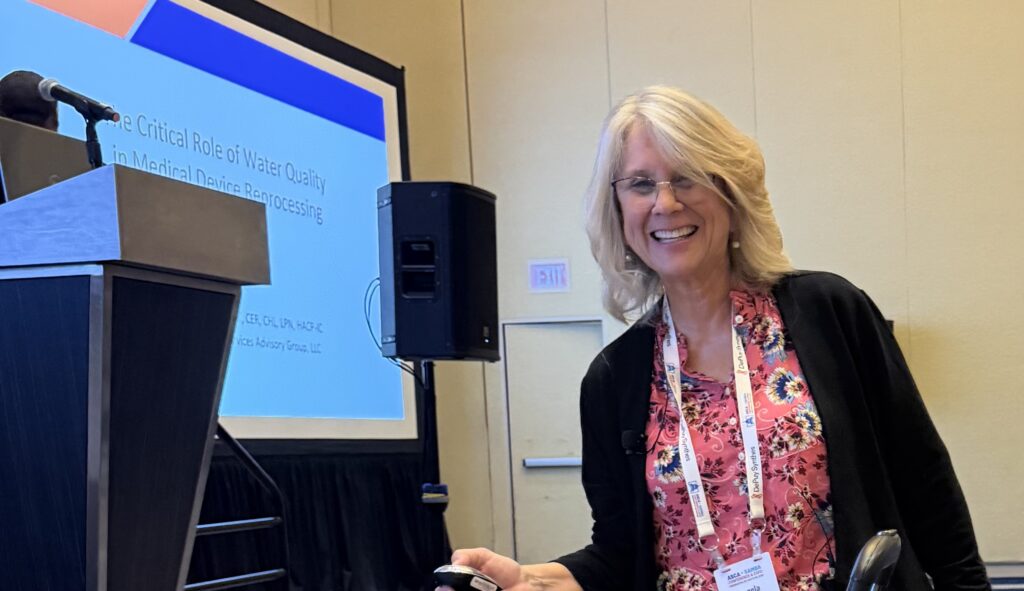 Angela Lewellyn presents on The Critical Role of Water Quality in Medical Device Reprocessing. 