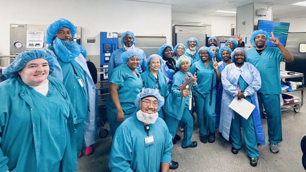 Dannie Smith and some of his team at Jefferson Health in Philadelphia, PA. 