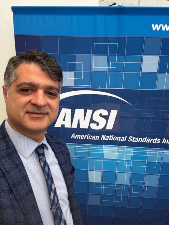 Dr. Nozari at the ANSI 2026 Company Member Forum and Global Standardization Conference. 
